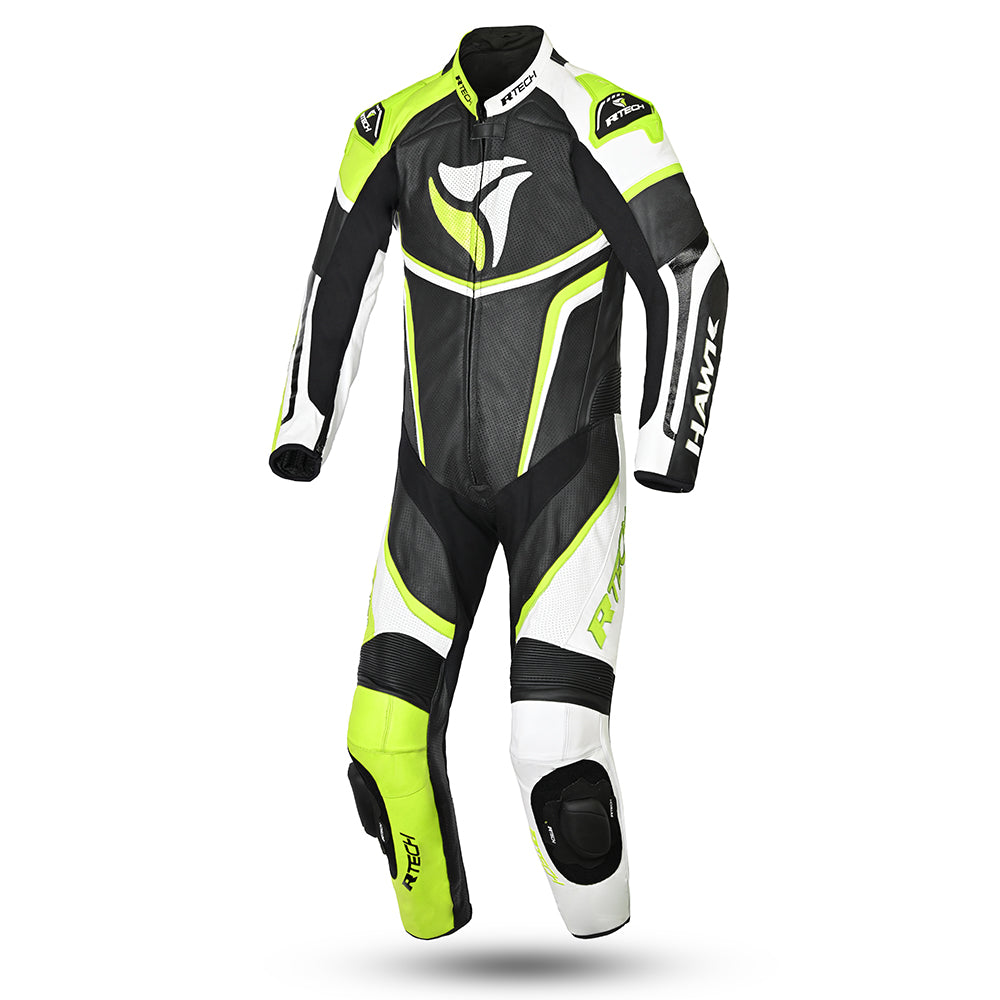 R-TECH Mono HAWK De Piel 1PC Negro/Blanco/Amarillo Fluor