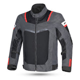 R-TECH SPIRAL MESH CHAQUETA DE MOTO DE HOMBRE TEXTIL NEGRO ROJO ANTRACITA