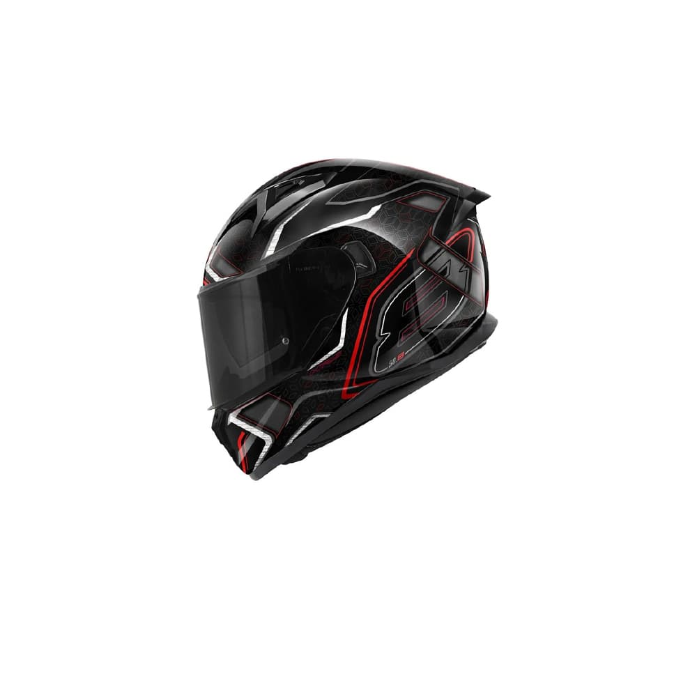 Givi 50.8 Moto Integral Místico Casco Negro Rojo Titan