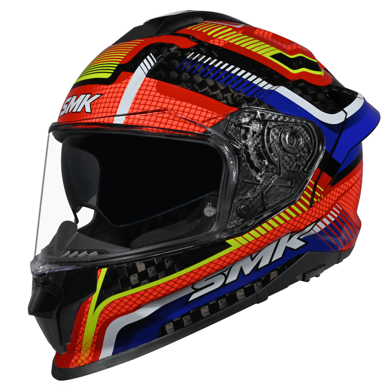 SMK TITAN CARBON-S01 GL-235 CASCO INTEGRAL DE MOTO NEGRO GLOSSY