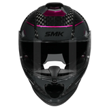 SMK Titan Carbon Casco De Moto Gloss Negro Gris Rosa