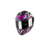 GIVI 50.8 CASCO INTEGRAL VALIENTE DAMA NEGRO PLATA ROSA
