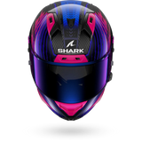SHARK Aeron Edgy Carbon Casco De Moto Cromo Azul