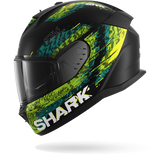 SHARK D-SKWAL 3 SPEED-VIB Mat BLACK Green Blue Motorcycle Helmet