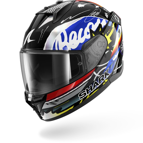 Casco da moto SHARK D-SKWAL 3 STREETRUSH NERO Blu Cromato