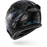 Casco da moto SHARK D-SKWAL 3 STREETRUSH NERO Verde Cromo
