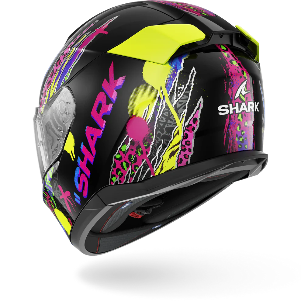 SHARK D-SKWAL 3 Fawn Casco Integral De Moto Negro Violeta Amarillo