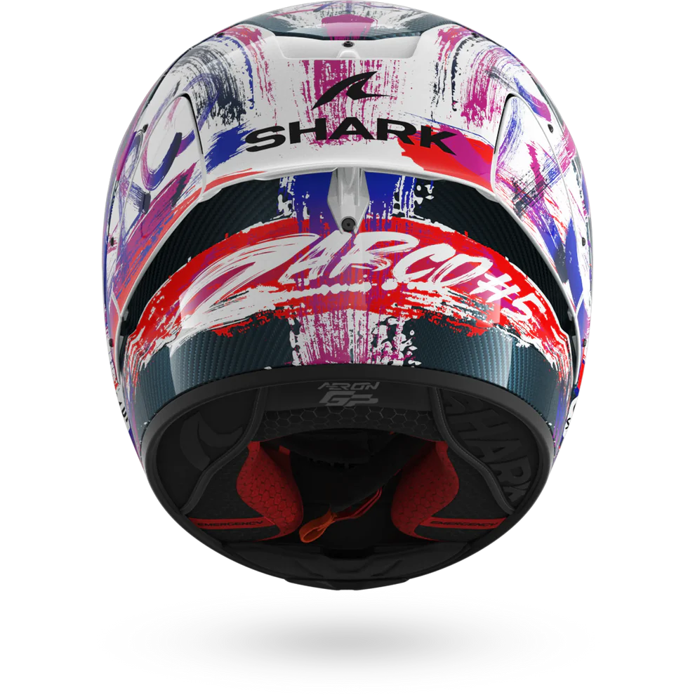 SHARK AERON-GP Fim Carbon Casco Integral De Moto Violeta Blanco