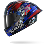 SHARK AERON-GP Fim Carbon Casco Integral De Moto Azul