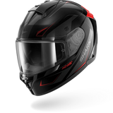 SHARK  RIDILL 2 MEKARIUM NEGRO Anthra  Rojo Casco De Moto