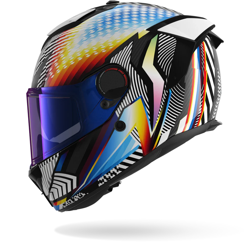 SHARK SPARTAN GT Pro Carbon Sthyr Casco Integral De Moto Blanco Cromo