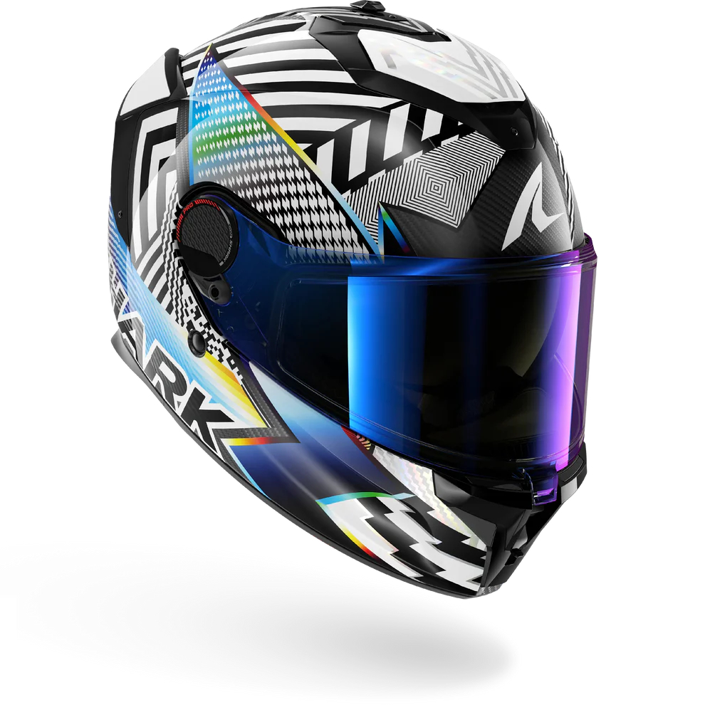 SHARK SPARTAN GT Pro Carbon Sthyr Casco Integral De Moto Blanco Cromo