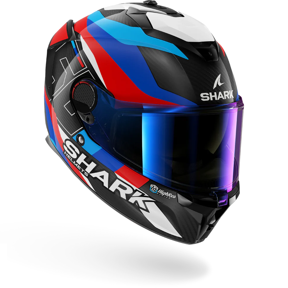 SHARK SPARTAN GT Pro Carbon Guintoli Casco Integral De Moto Azul Rojo