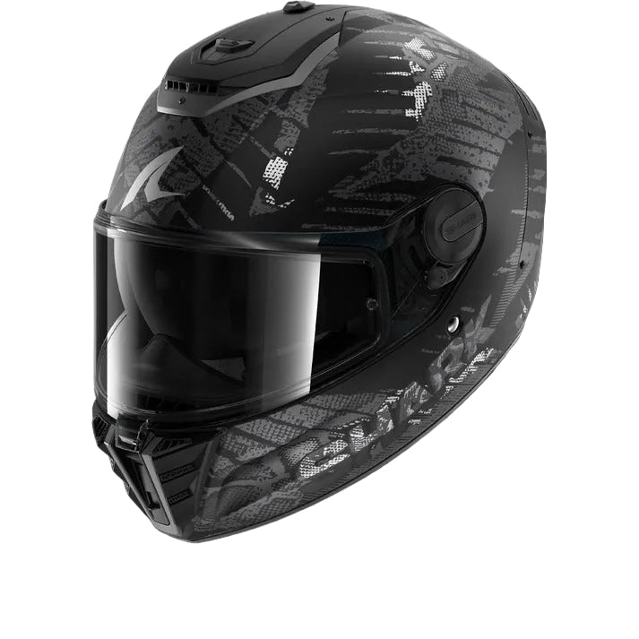 SHARK SPARTAN RS REPTAIA Mat NEGRO Anthra Casco De Moto
