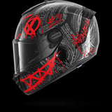 SHARK  SPARTAN RS CARBON SHIEVER Carbon Anthra  Rojo Casco De Moto