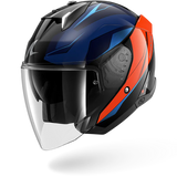 SHARK SKWAL i3 JET MEKARIUM BLACK Chrom Orange Motorcycle Helmet