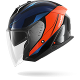 SHARK SKWAL i3 JET MEKARIUM BLACK Chrom Orange Motorcycle Helmet