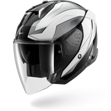 SHARK SKWAL i3 JET MEKARIUM CASCO DE MOTO BLANCO CHROMO NEGRO