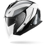 SHARK SKWAL i3 JET MEKARIUM CASCO DE MOTO BLANCO CHROMO NEGRO