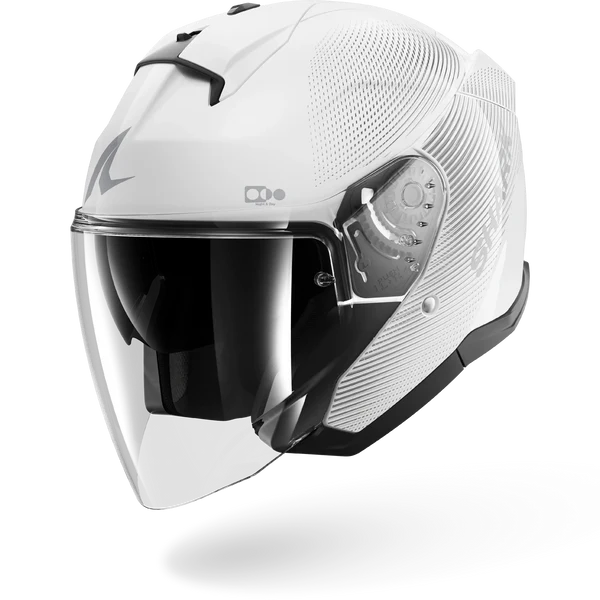 Casco da moto SHARK SKWAL JET SP LYNE Bianco Argento
