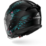 SHARK SKWAL JET REPTAIA NEGRO Violeta Glitter Casco De Moto