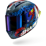 Casque de moto SHARK AERON-GP FIM RACING #2 SPEED-VIB Carbone Bleu Rouge