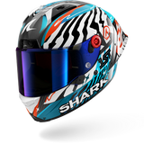 Casque de moto SHARK AERON-GP FIM RACING #2 SPEED-FANCY Carbone Blanc Bleu