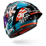 Casque de moto SHARK AERON-GP FIM RACING #2 SPEED-FANCY Carbone Blanc Bleu