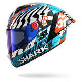 Casque de moto SHARK AERON-GP FIM RACING #2 SPEED-FANCY Carbone Blanc Bleu