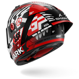 SHARK  AERON-GP FIM RACING #2 SPEED-FANCY Mat Carbon Blanco Rojo Casco De Moto