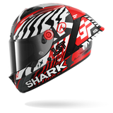 SHARK  AERON-GP FIM RACING #2 SPEED-FANCY Mat Carbon Blanco Rojo Casco De Moto