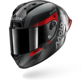 SHARK AERON-GP FIM RACING #2 MOTOGP CASCO INTEGRAL DE MOTO ROJO ANTRACITE CARBONO