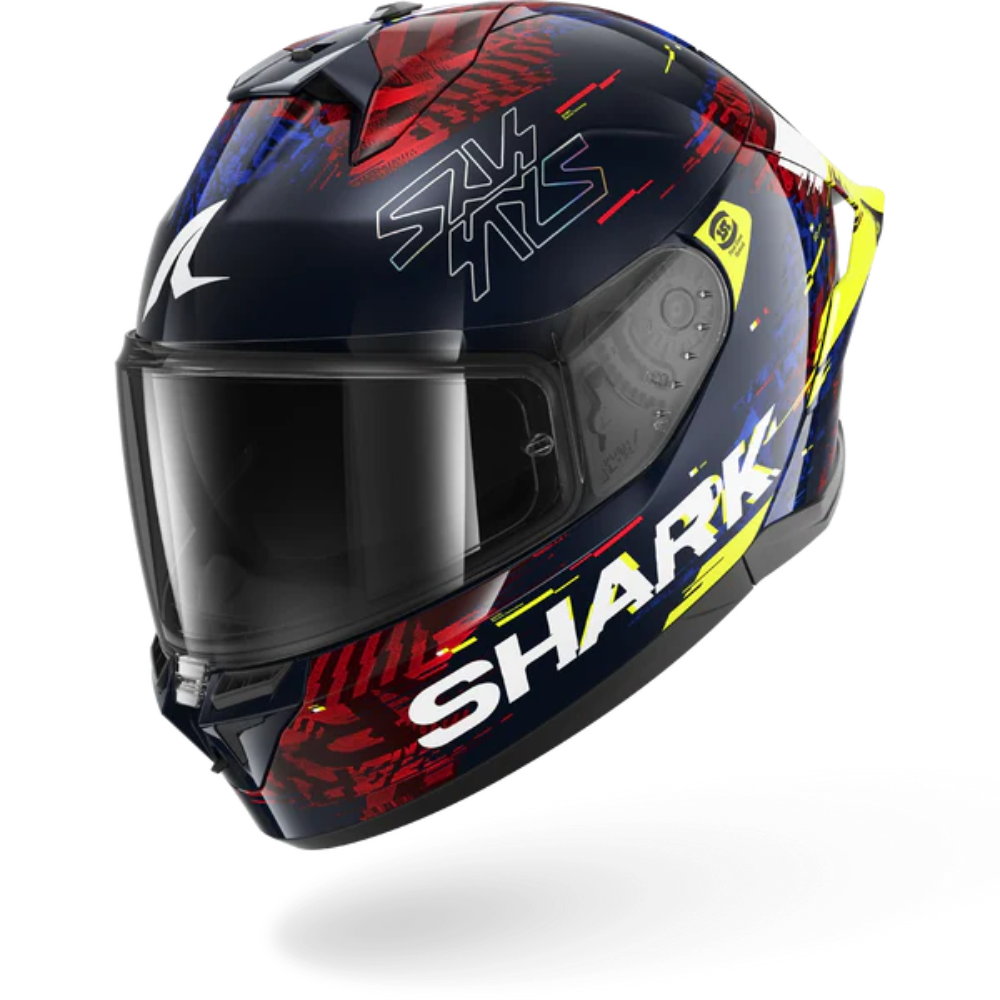 SHARK  SKWAL CUP SPEED-VIB Azul Rojo  Amarillo Casco De Moto