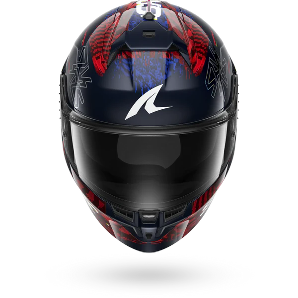 SHARK  SKWAL CUP SPEED-VIB Azul Rojo  Amarillo Casco De Moto