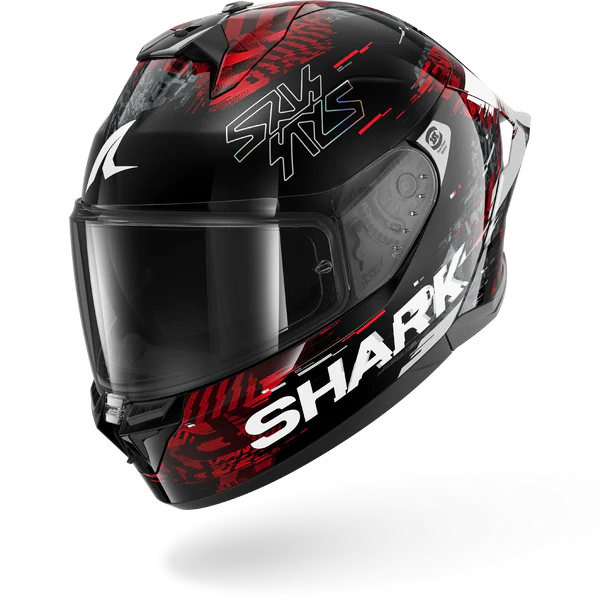 Casco da moto SHARK SKWAL CUP SPEED-VIB NERO Rosso Argento