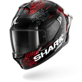 Casco da moto SHARK SKWAL CUP SPEED-VIB NERO Rosso Argento