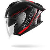 SHARK  SKWAL JET CUP SPEED-TECH NEGRO  Rojo Anthra Casco De Moto