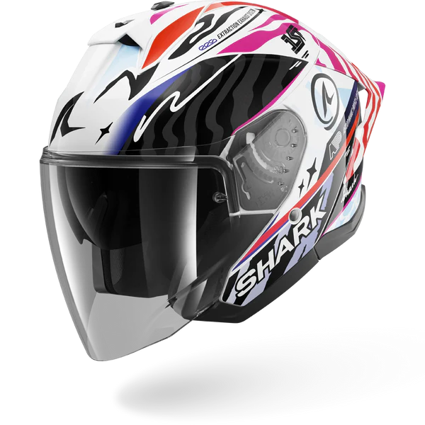 SHARK SKWAL JET CUP SPEED-FANCY BLACK White Orange Motorcycle Helmet