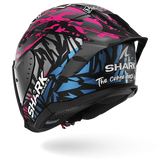 SHARK SKWAL JET CUP REPLICA NEGRO AZUL VIOLETA Casco De Moto