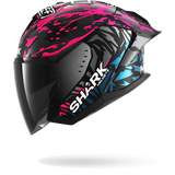 SHARK SKWAL JET CUP REPLICA NEGRO AZUL VIOLETA Casco De Moto