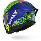 SHARK SKWAL JET CUP REPLICA GRANADO MAT CASCO DE MOTO AZUL VERDE AMARILO