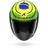 SHARK SKWAL JET CUP REPLICA GRANADO MAT CASCO DE MOTO AZUL VERDE AMARILO