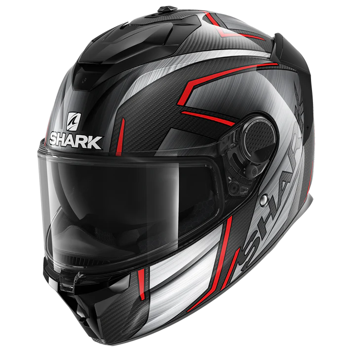 SHARK SPARTAN GT CARBON KROMIUM CASCO INTEGRAL DE MOTO CARBONO CROMO ROJO