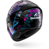 SHARK  SPARTAN RS REPTAIA NEGRO Azul Glitter Casco De Moto