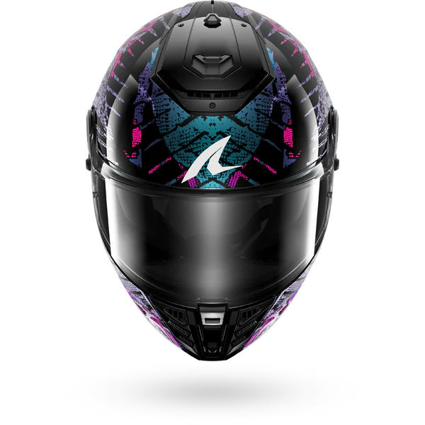 SHARK  SPARTAN RS REPTAIA NEGRO Azul Glitter Casco De Moto