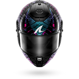 SHARK  SPARTAN RS REPTAIA NEGRO Azul Glitter Casco De Moto