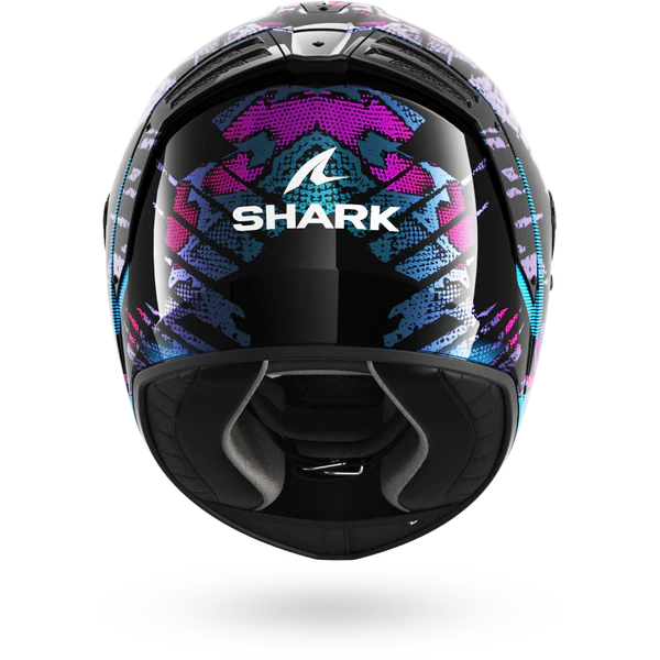 SHARK  SPARTAN RS REPTAIA NEGRO Azul Glitter Casco De Moto