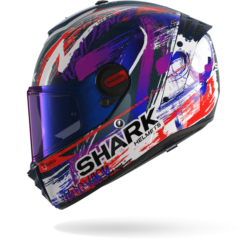 SHARK Spartan Rs Carbon Zarco Signature Casco Integral De Moto Violeta Blanco