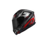 50.7 REBEL CASCO FULL NEGRO MATE ROJO