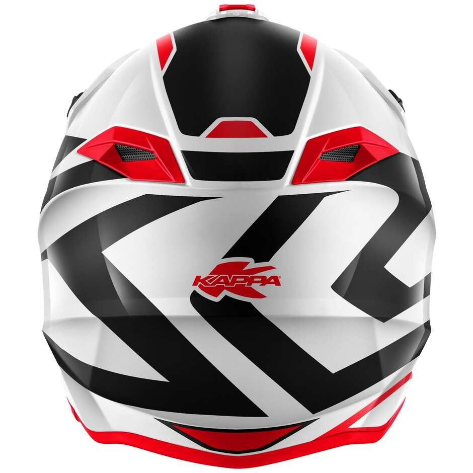 Kappa KV 49 Great motocross de Casco blanco rojo negro - CASCO